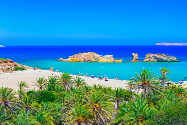 Palmenstrand Vai Beach auf Kreta – ein traumhafter Strand mit Karibikflair